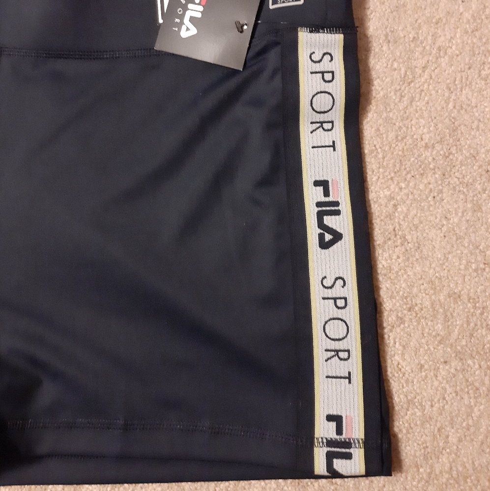 NEW FILA SPANDEX ATHLETIC SHORTS SIZE XL BLUE - Picture 5 of 11